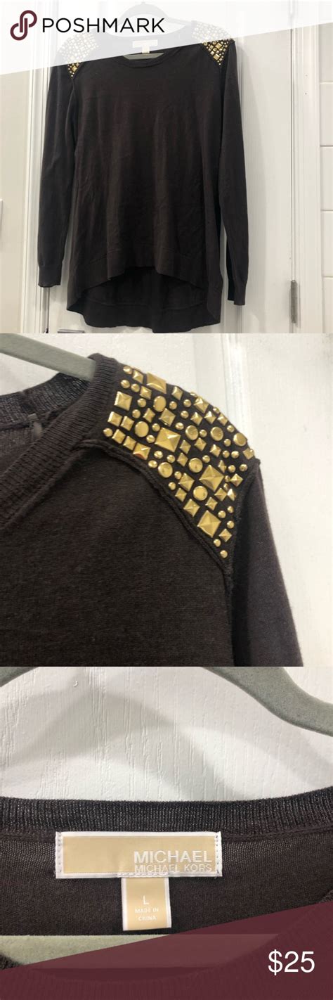 michael kors gold stud sweater